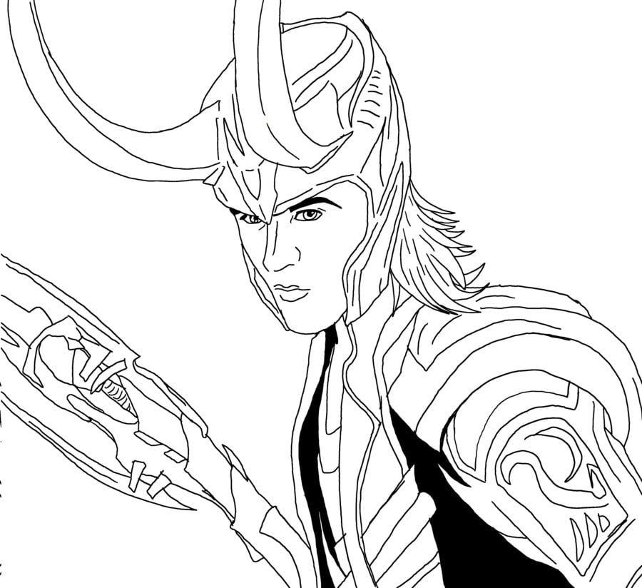 10 Avengers Coloring Pages Featuring Free Printable Loki Designs