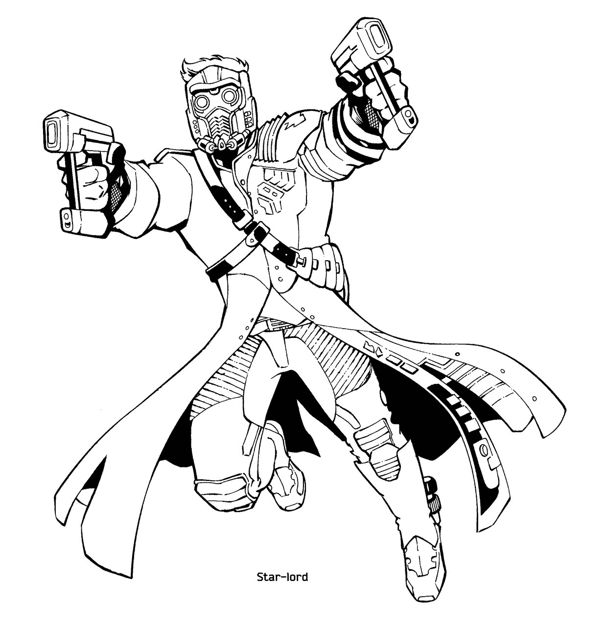 10 Fun Star-Lord Coloring Pages for Guardians of the Galaxy Fans