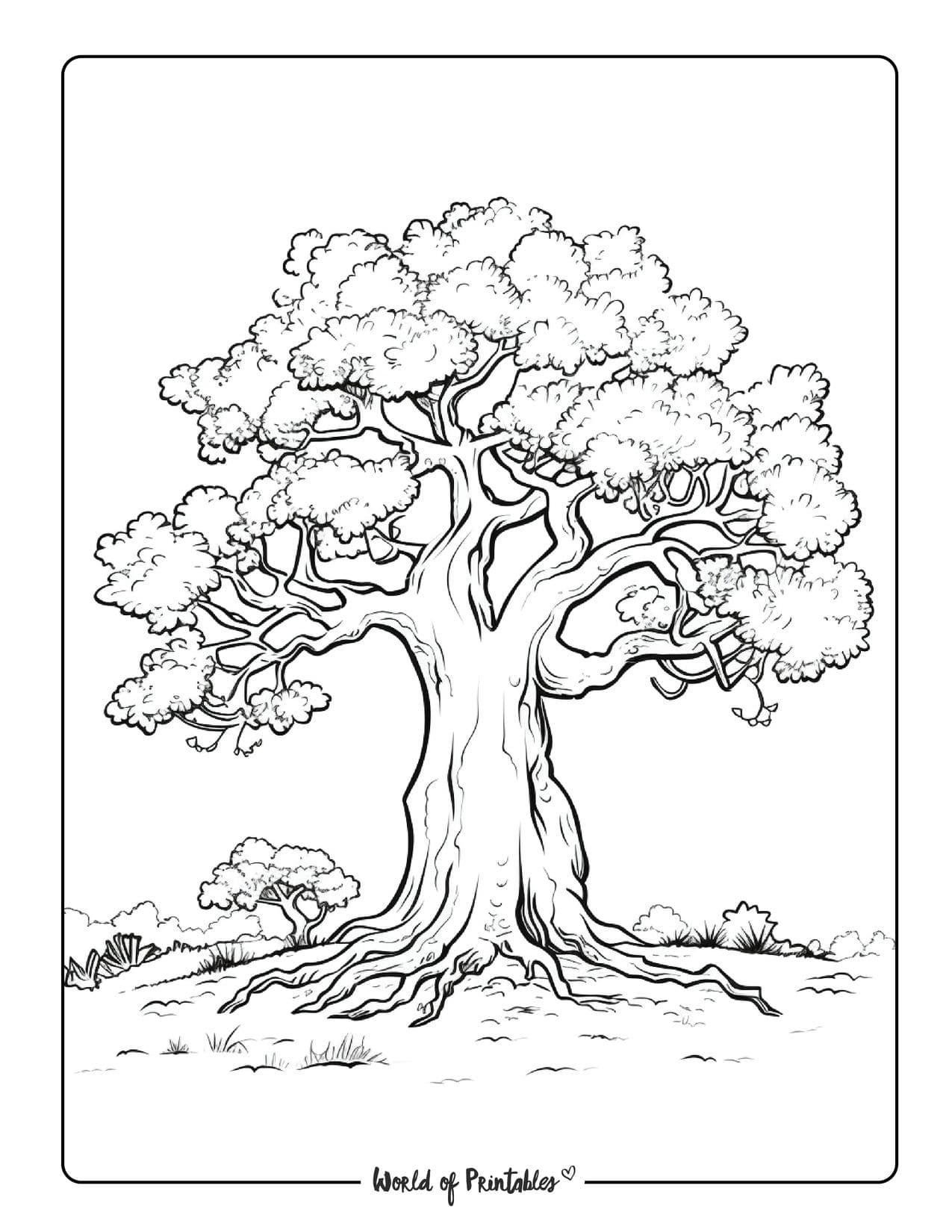 35+ Download Tree Coloring Pages Line Art