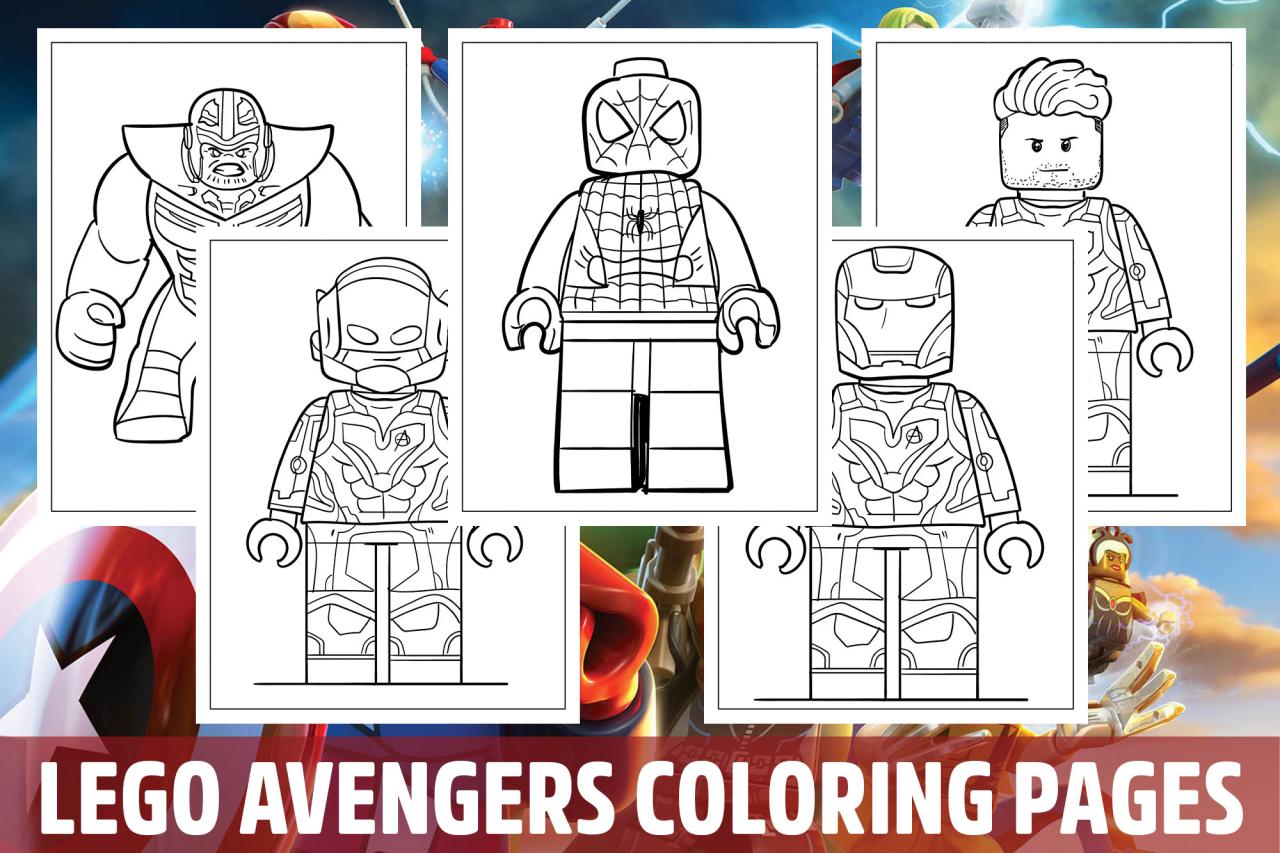 10 Captivating Avengers LEGO Coloring Pages for Kids and Adults