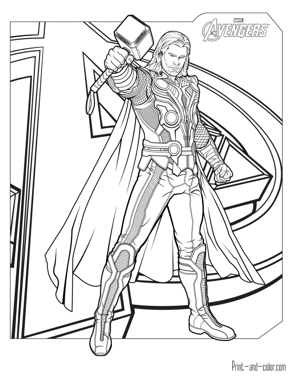 48+ Unique Avengers Realistic Coloring Pages for Kids