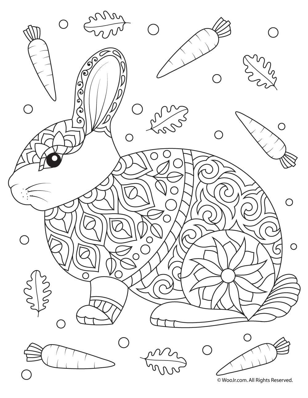 47+ Unique Bunny Coloring Pages Colored