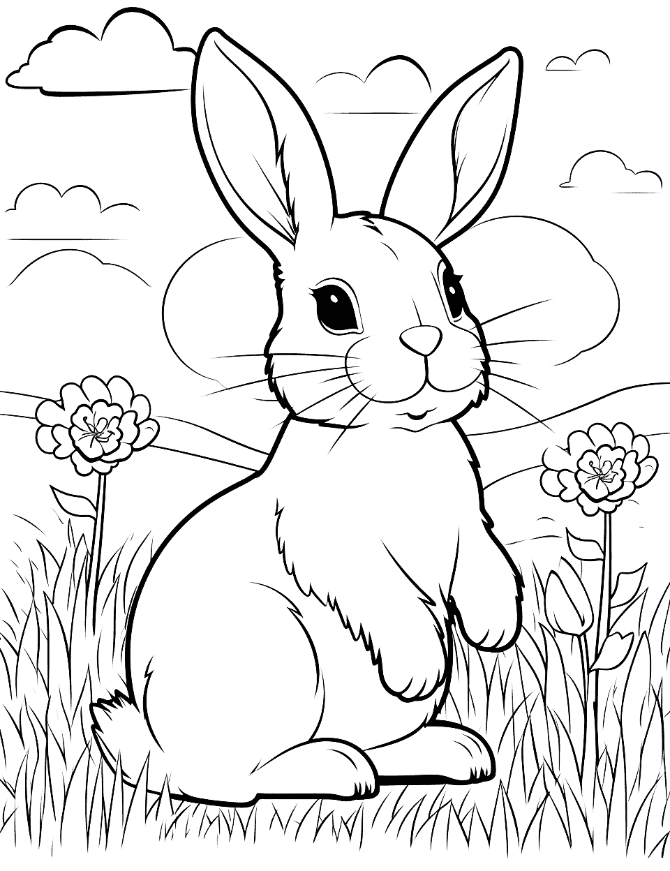 37+ Best of Bunny Coloring Pages PDF Printable