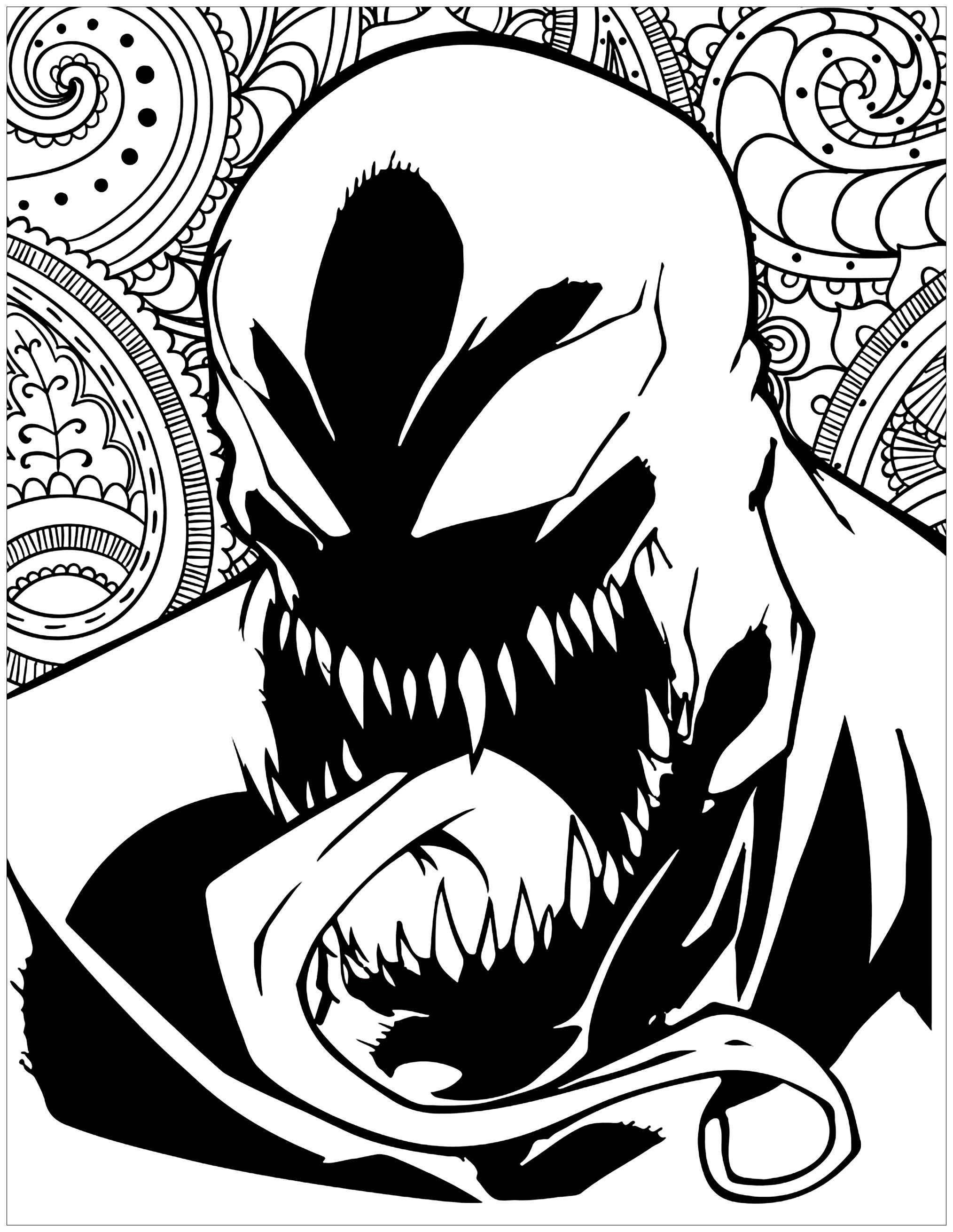 44+ Unique Venom Cartoon Coloring Pages for Adult