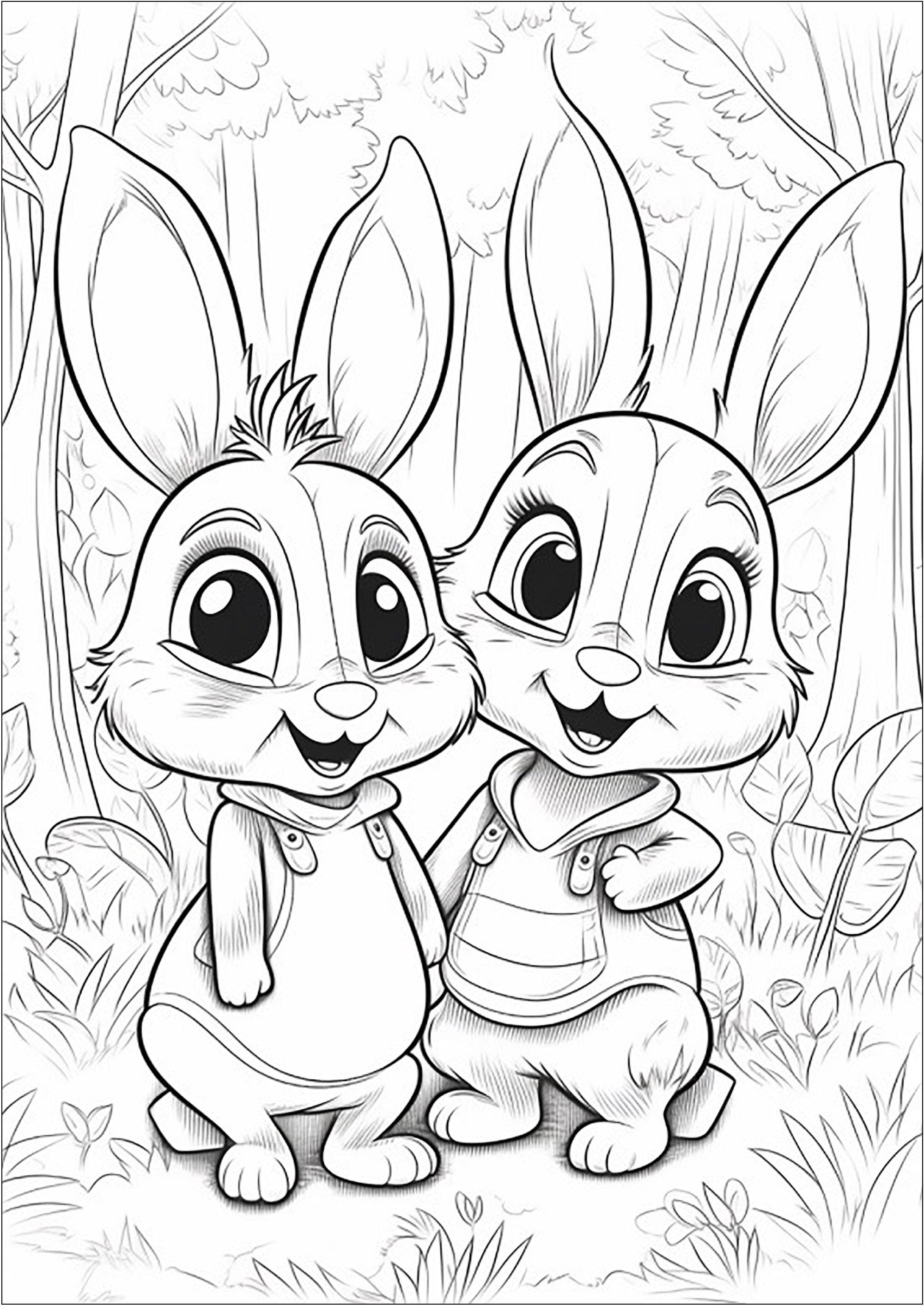 34+ Free Bunny Coloring Pages Free Printable