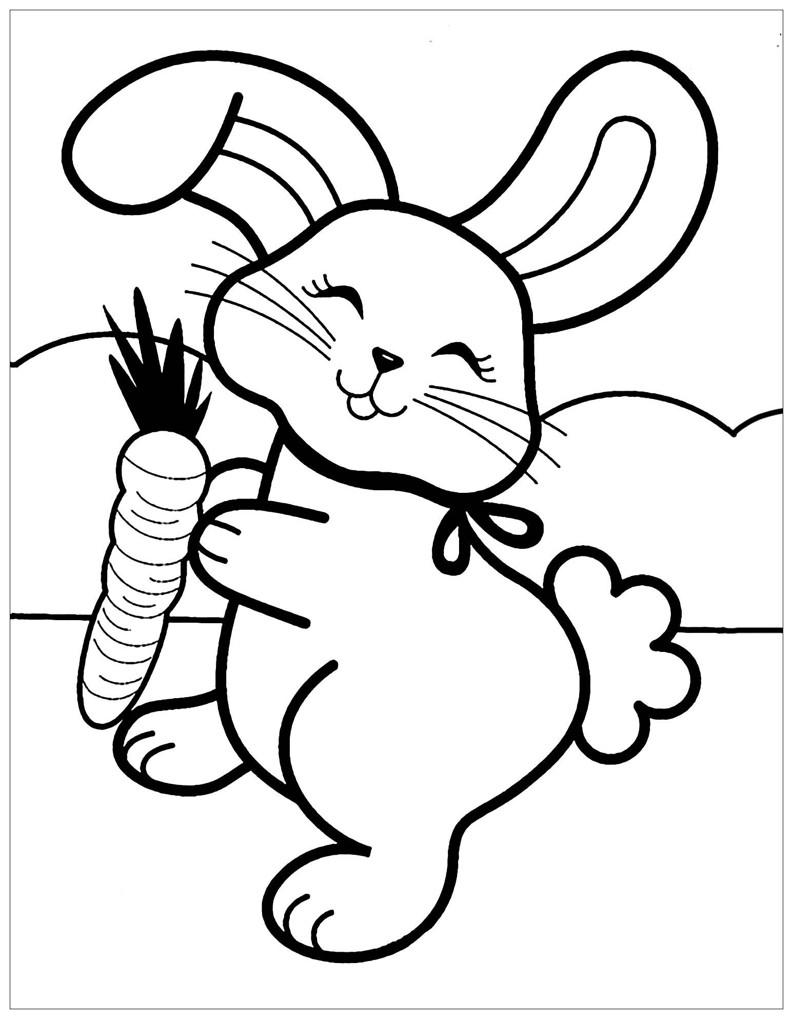 34+ Top Bunny Coloring Pages PDF Printable