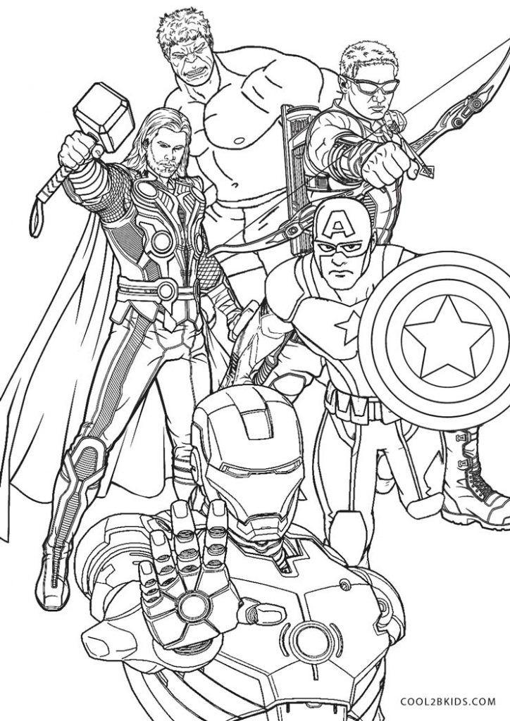 50+ Top Avengers Coloring Pages for Adults PDF Printable