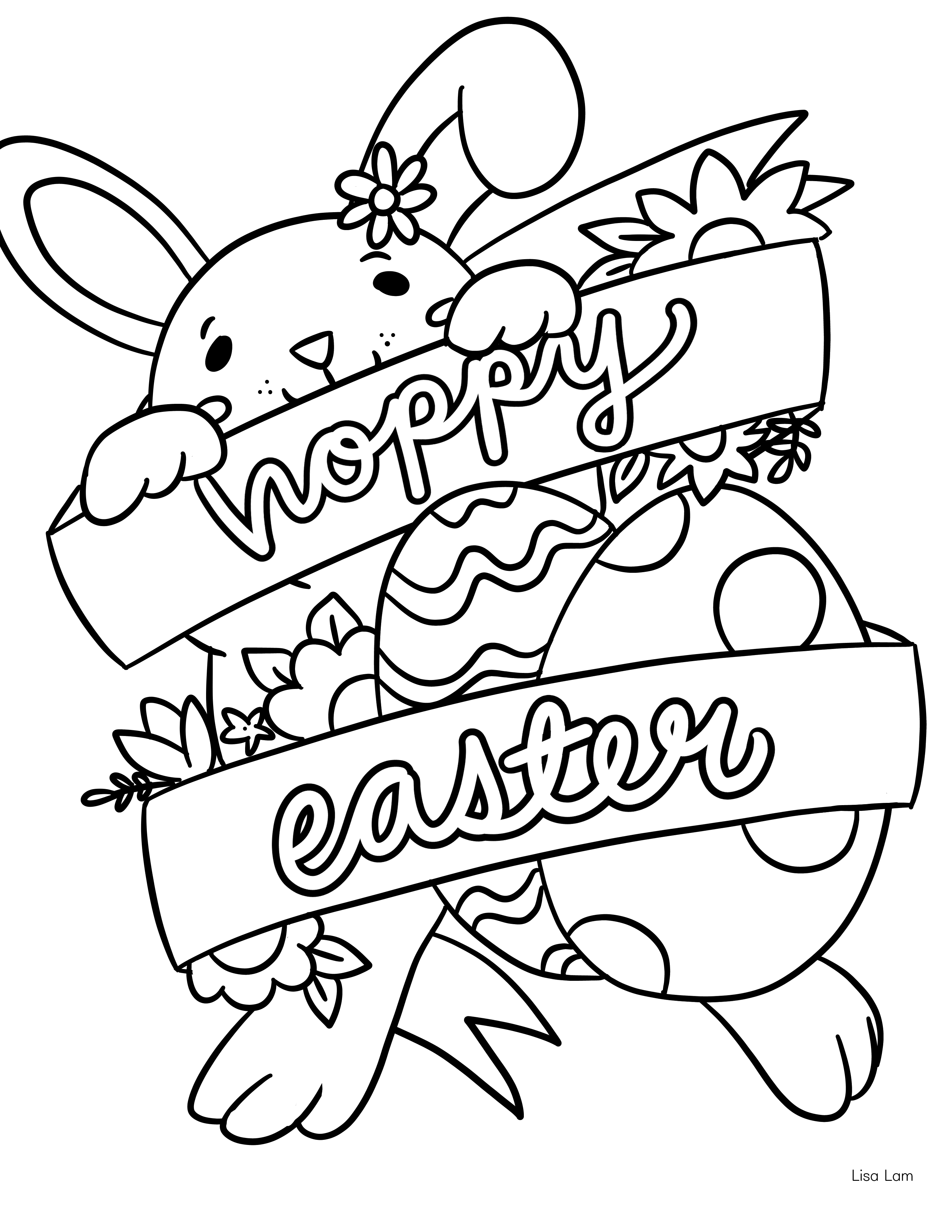 32+ Unique Bunny Coloring Pages for Kids