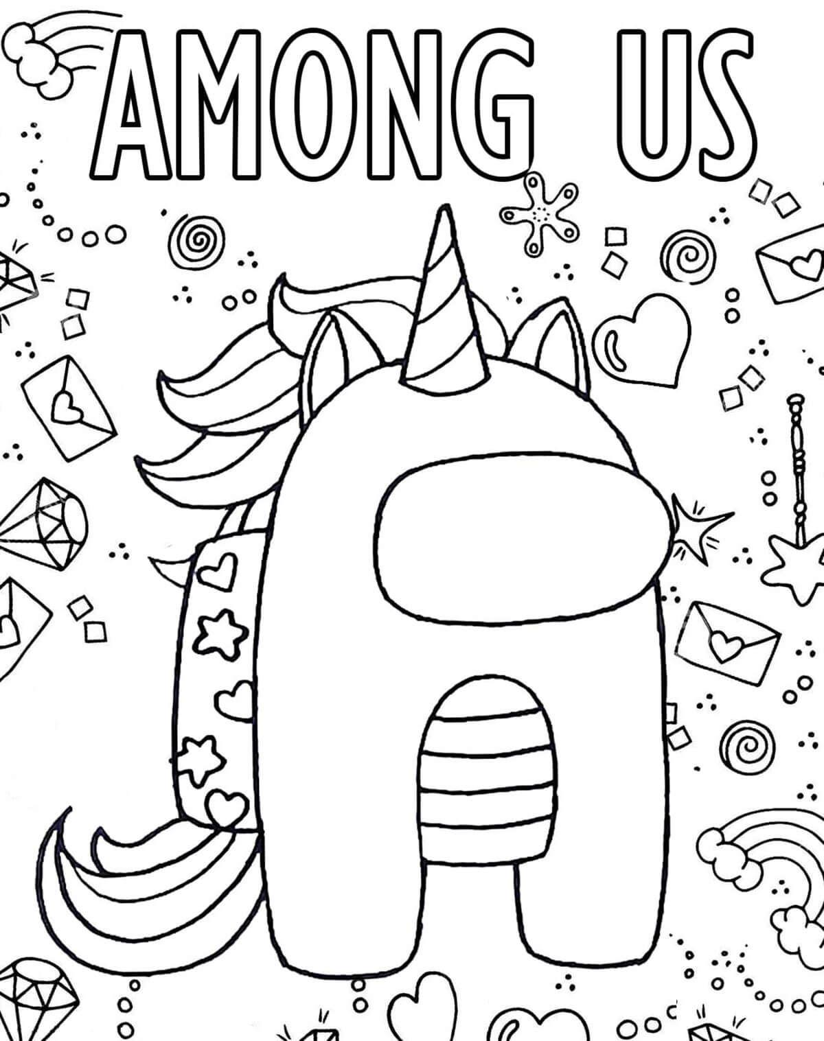 46+ Download Among Us Coloring Pages Line Art