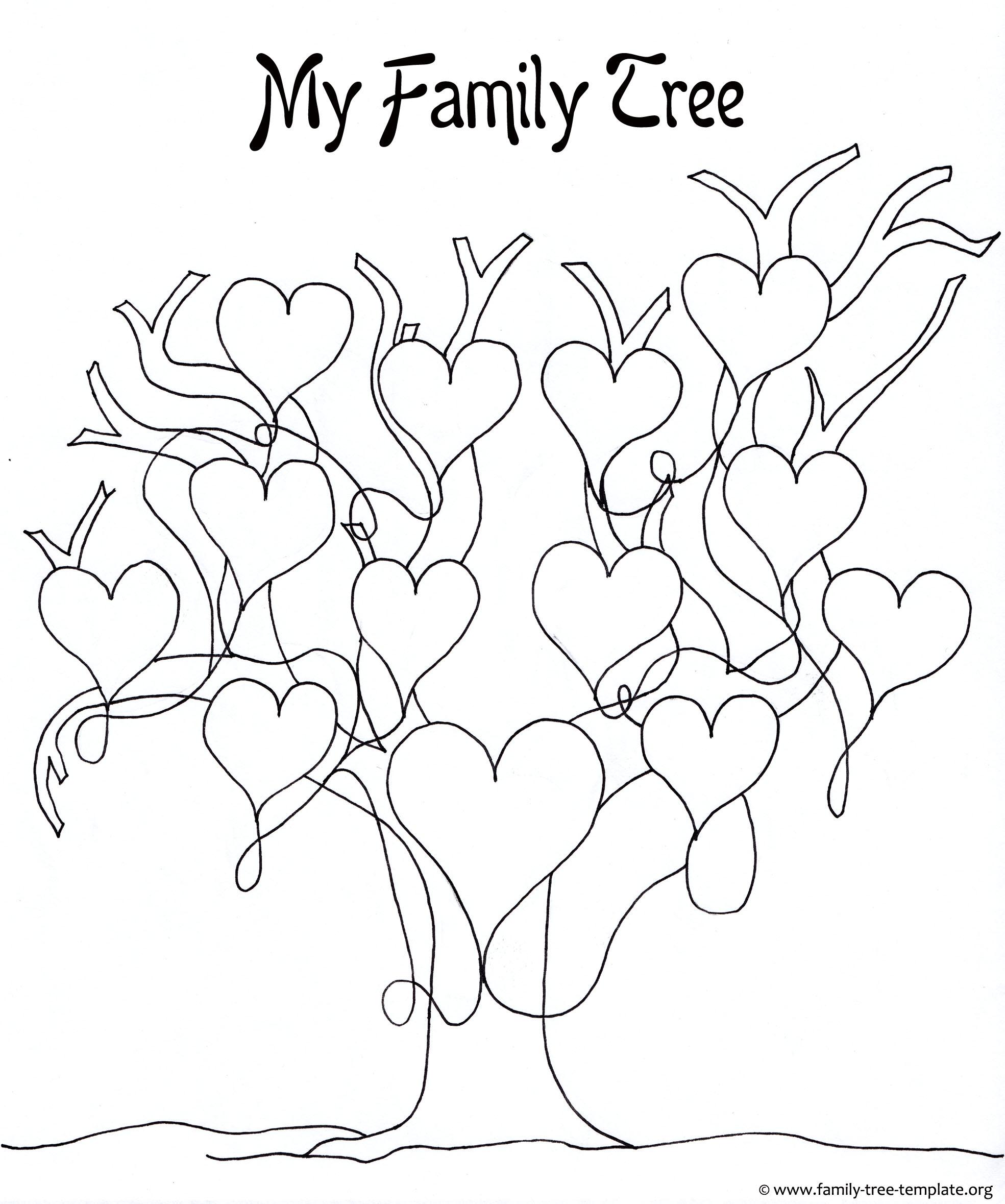 41+ Top Blank Family Tree Coloring Pages Free Printable