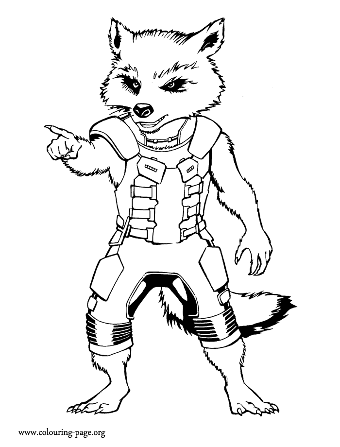 10 Fun Rocket Raccoon Coloring Pages for Guardians of the Galaxy Fans