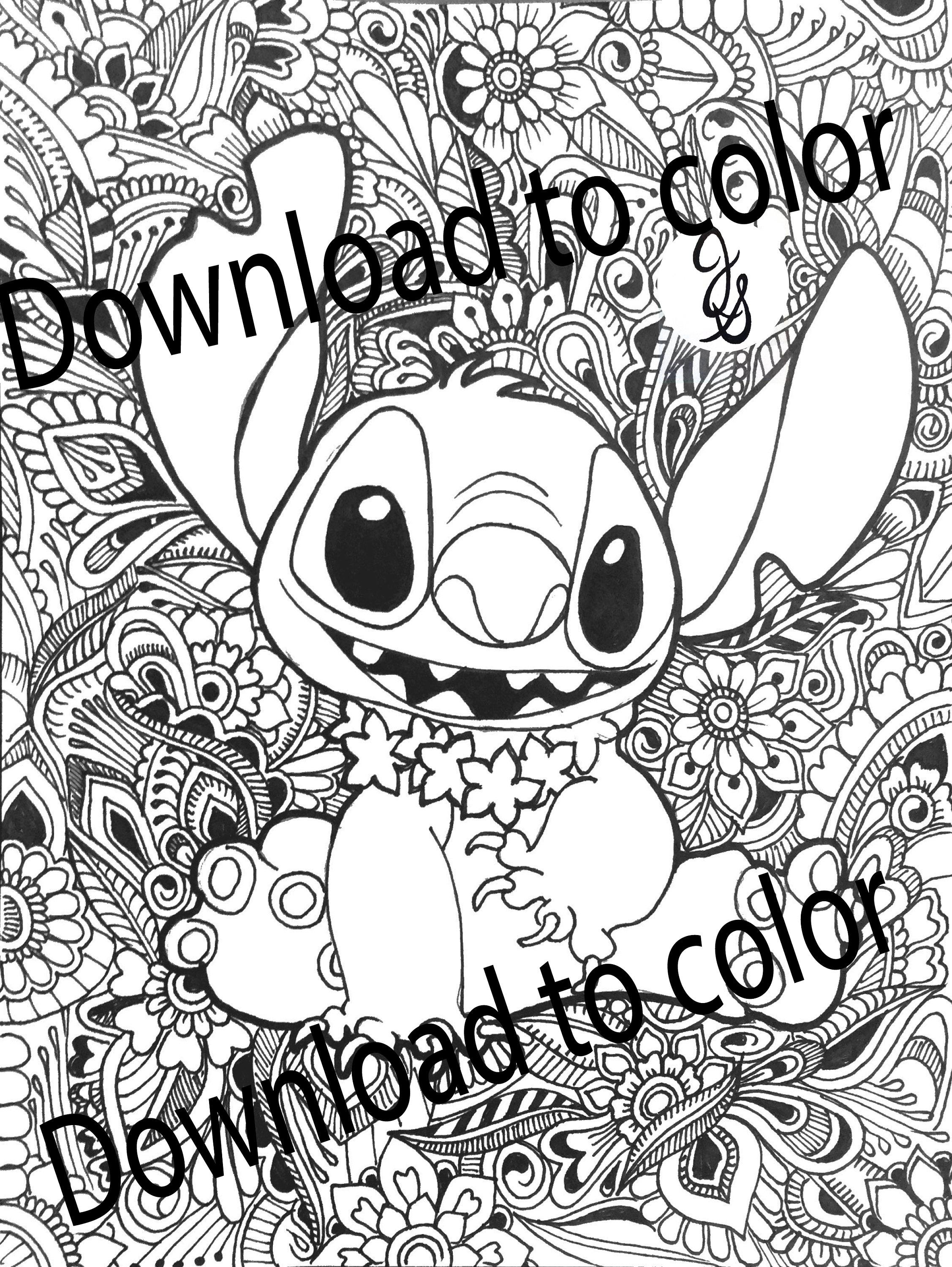 43+ Printable Stitch Adult Coloring Pages for Adult