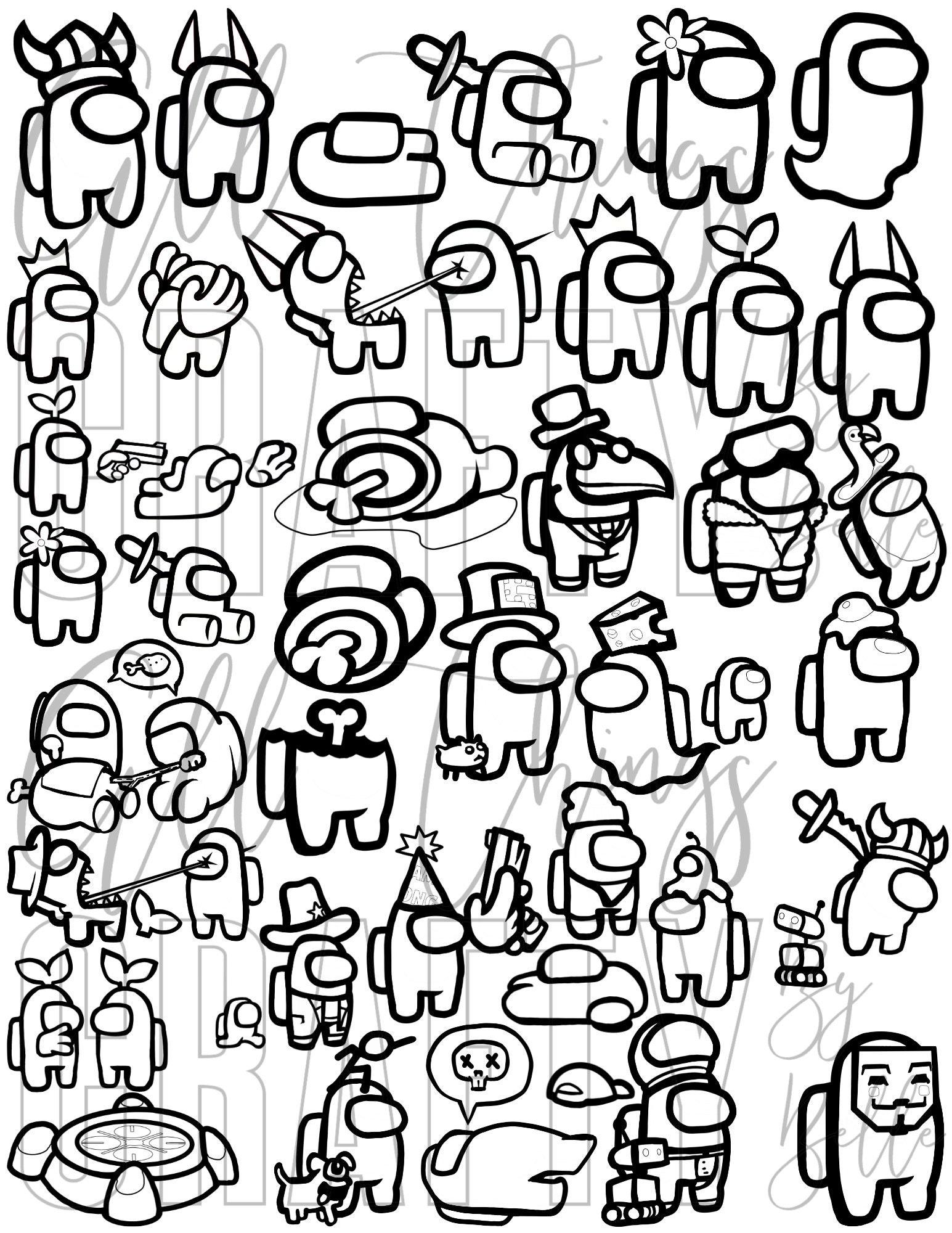 44+ Printable Among Us Coloring Pages Sheets Printables