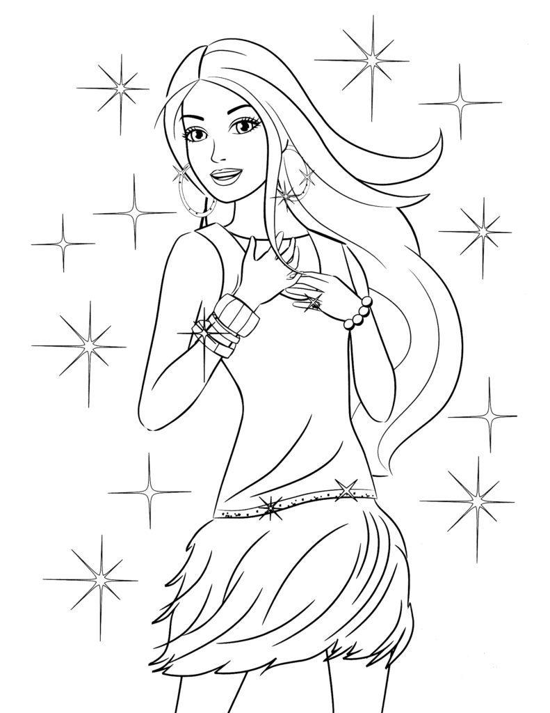 31+ Top Beautiful Princess Barbie Coloring Pages Sketch