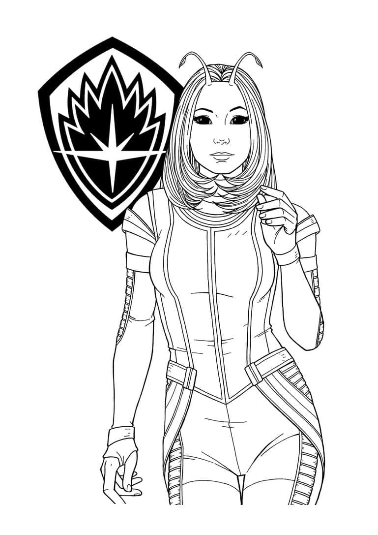 10 Creative Mantis Coloring Pages for Guardians of the Galaxy Fans