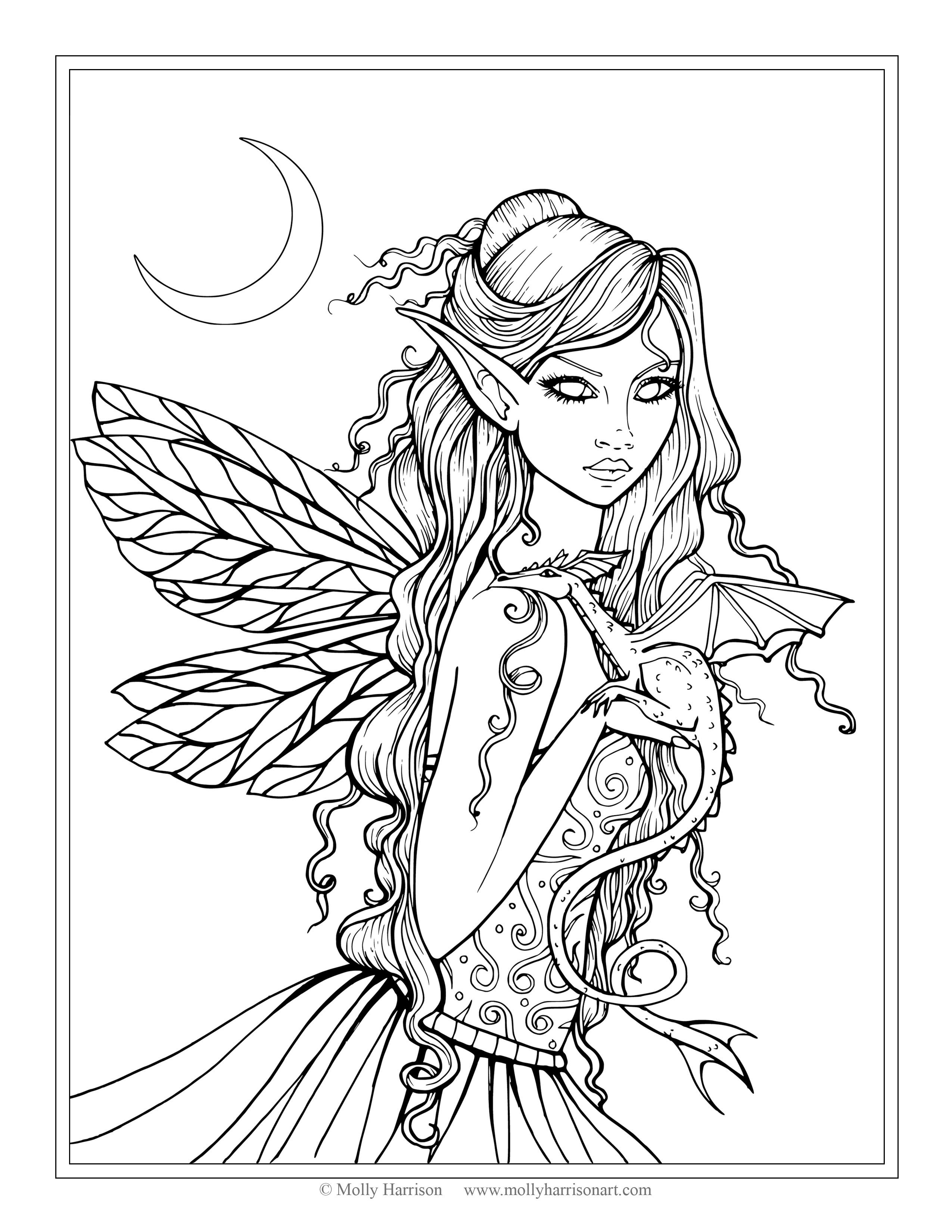 30+ Free Coloring Pages for Girls: Fairies Sheets Printables