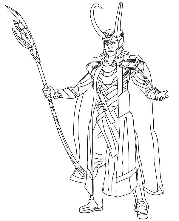 10 Avengers Loki Coloring Pages for Creative Kids