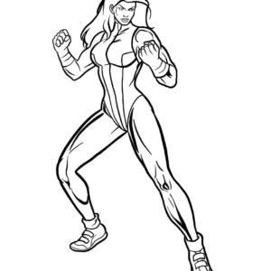 10 Cool She-Hulk Coloring Pages for Marvel Fans