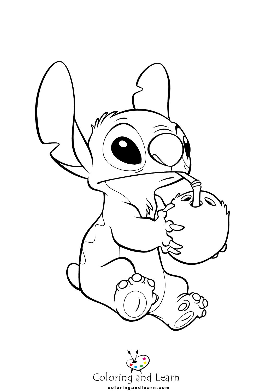 43+ Free Cute Stitch Coloring Pages Sheets Printables