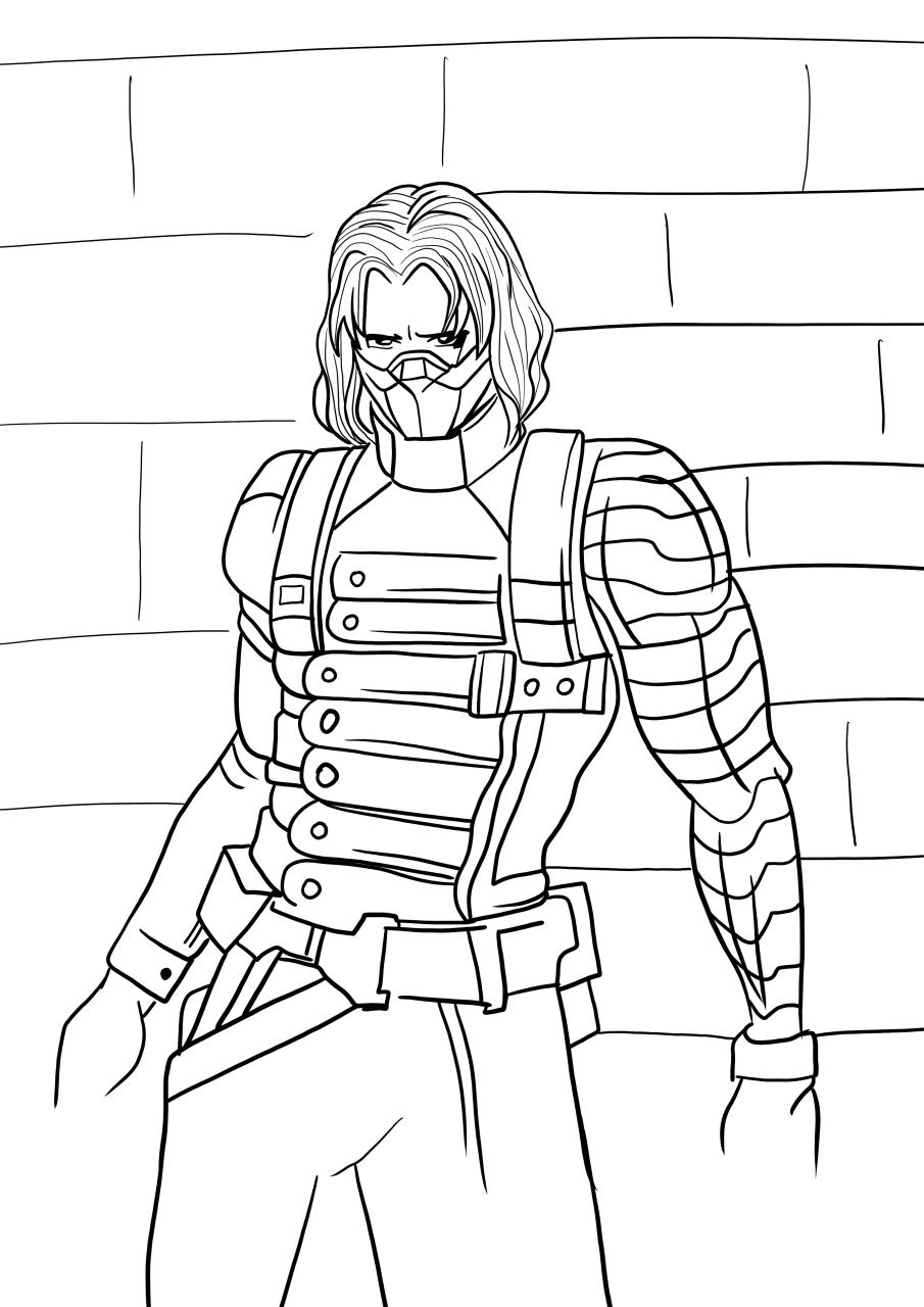 10 Bold Winter Soldier Coloring Pages for Super Fans