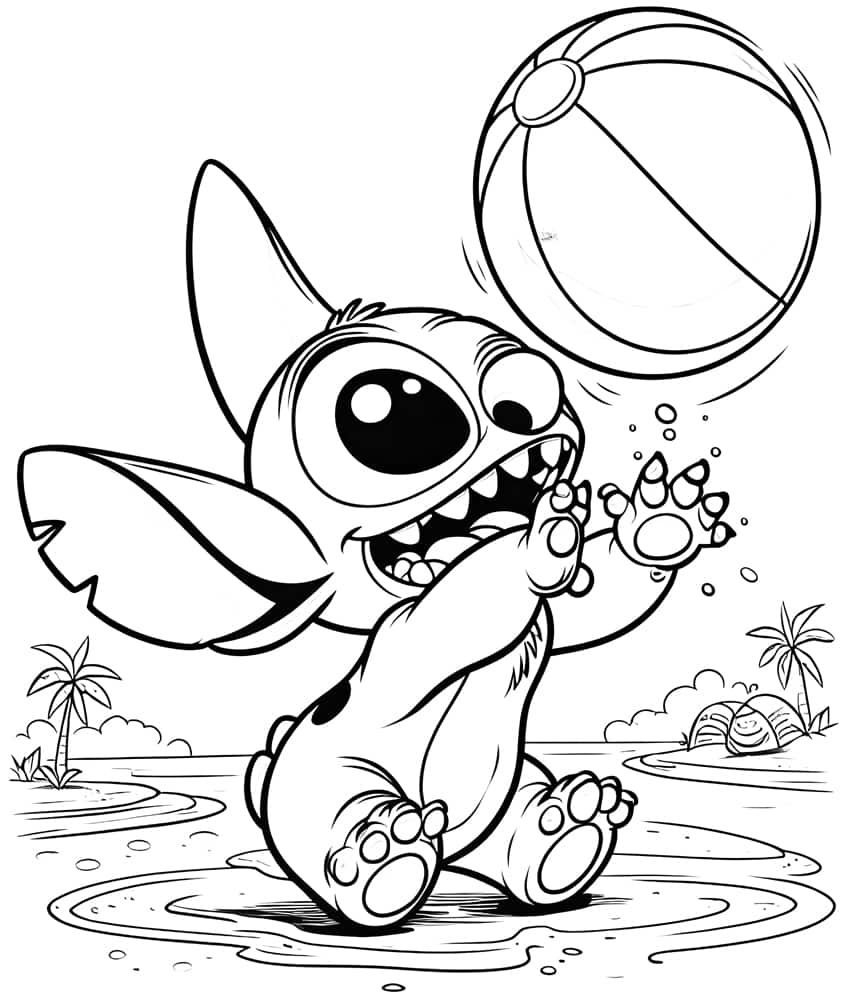 26 Cute Stitch Coloring Pages Free Printable 10