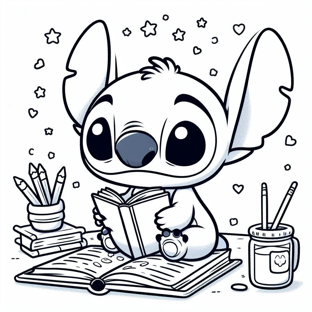 26 Cute Stitch Coloring Pages Free Printable 13