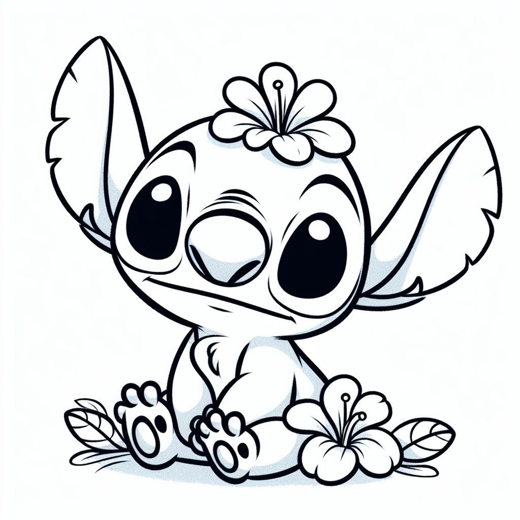 26 Cute Stitch Coloring Pages Free Printable 16