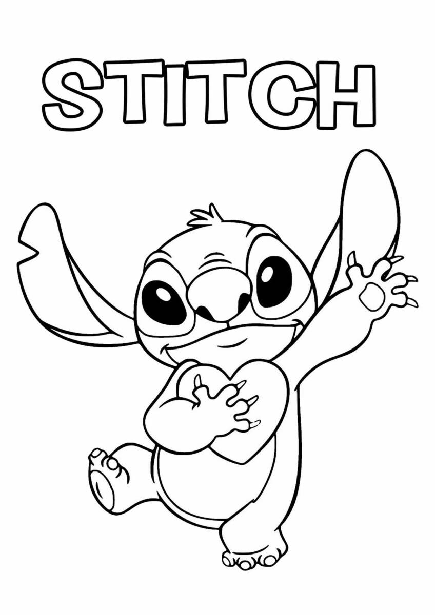 26 Cute Stitch Coloring Pages Free Printable 25