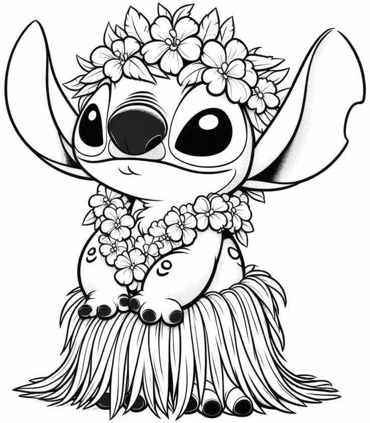 26 Cute Stitch Coloring Pages Free Printable 5