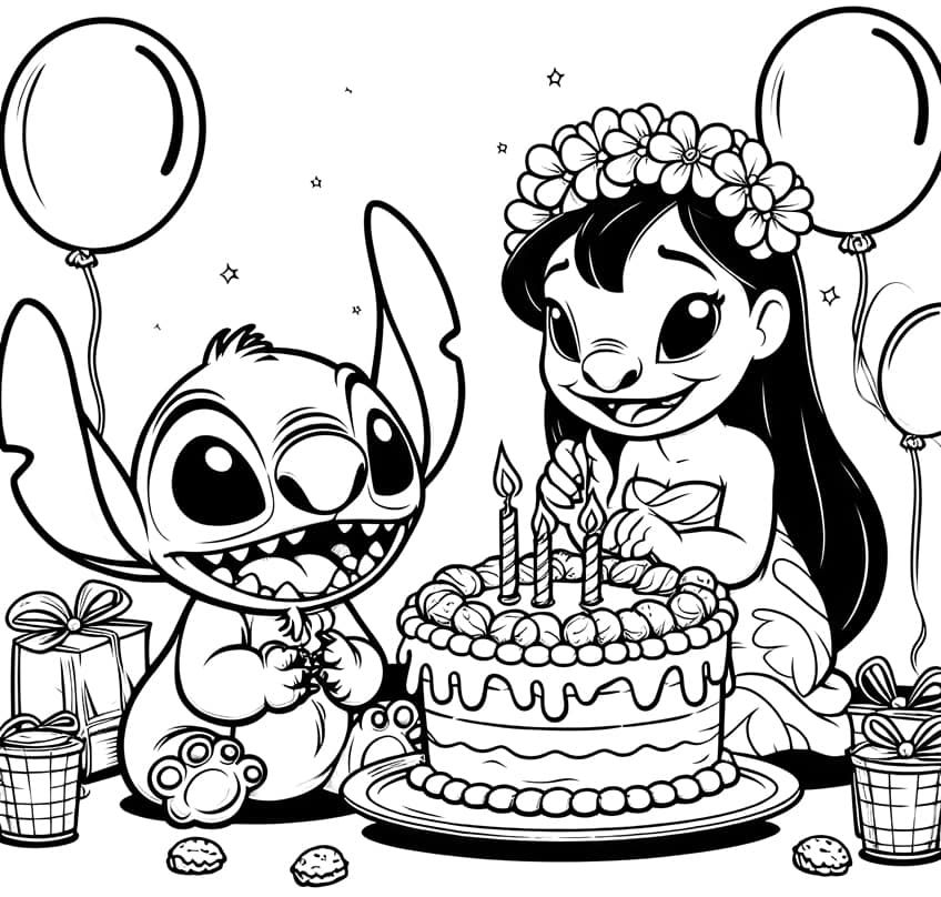 26 Cute Stitch Coloring Pages Free Printable 6