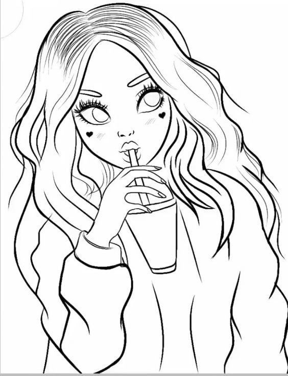 41 Baddie Aesthetic Coloring Pages for Teens 2