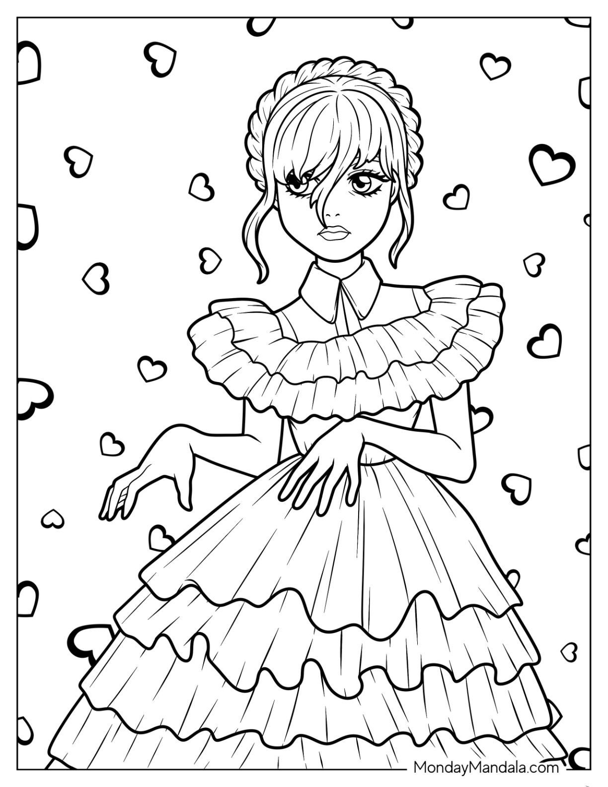 41 Baddie Aesthetic Coloring Pages for Teens 26