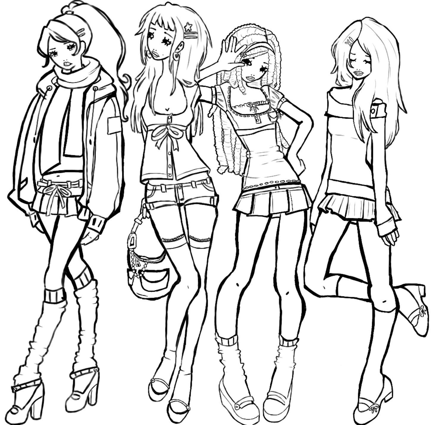 41 Baddie Aesthetic Coloring Pages for Teens 27