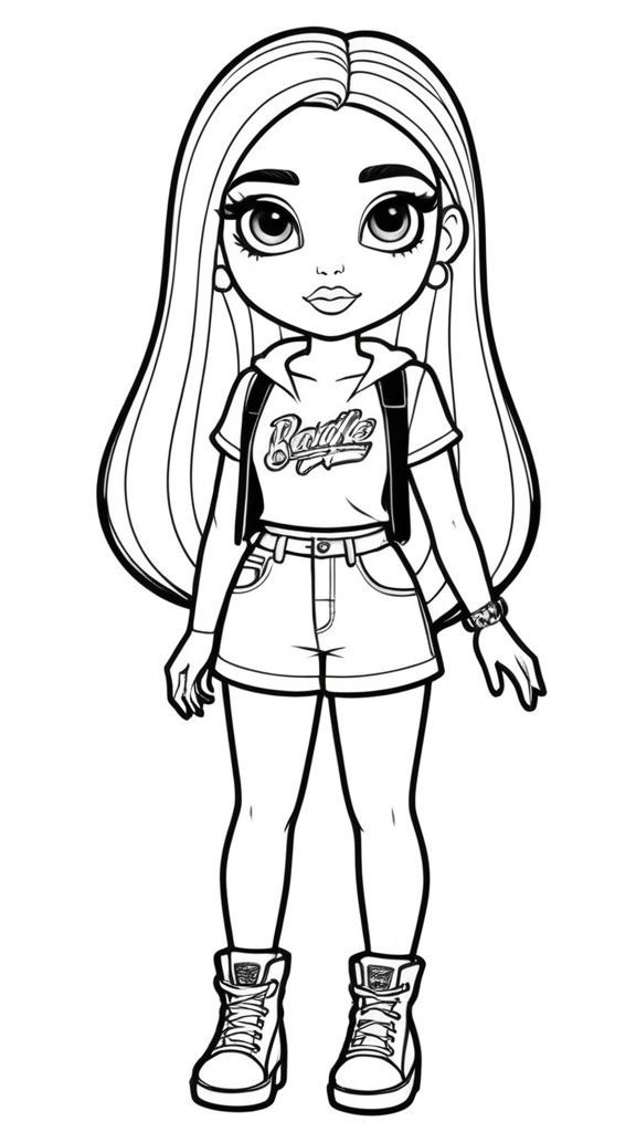 41 Baddie Aesthetic Coloring Pages for Teens 3