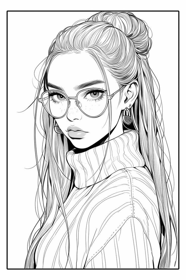 41 Baddie Aesthetic Coloring Pages for Teens 8