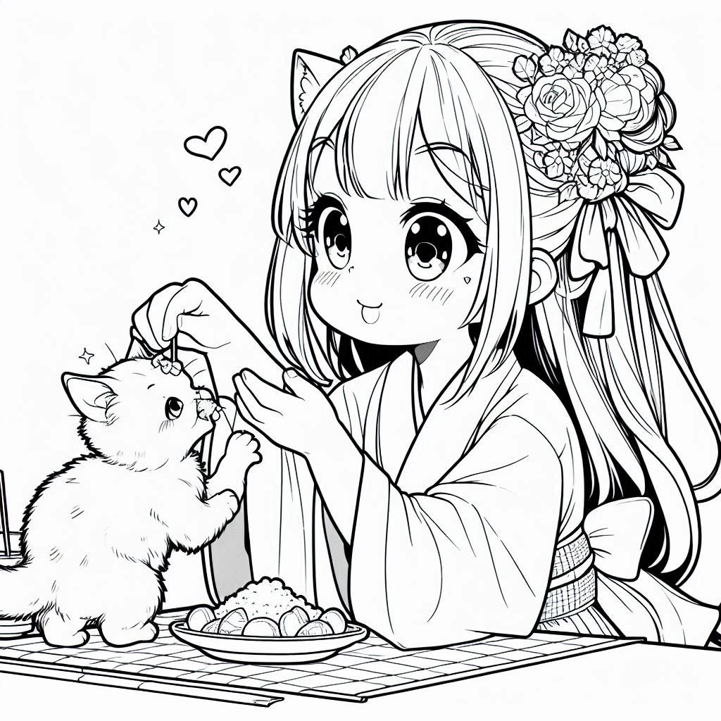 45 Manga Anime Girls Coloring Pages Free Printable 17