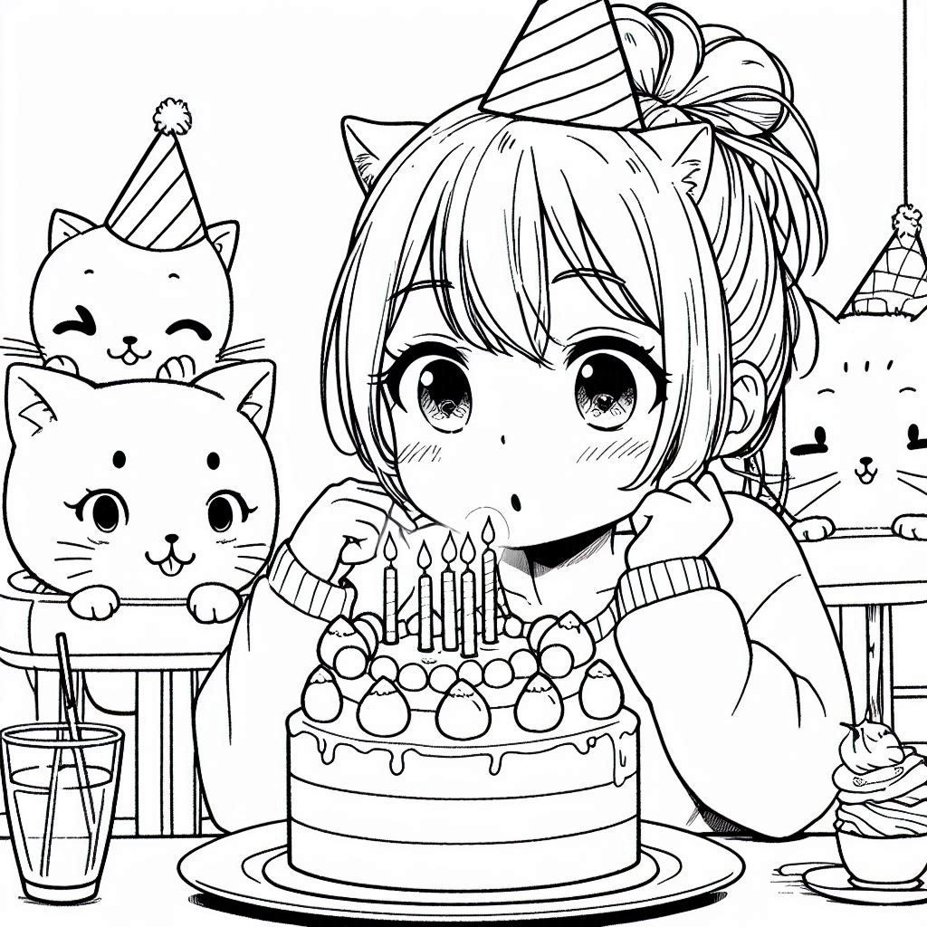 45 Manga Anime Girls Coloring Pages Free Printable 19