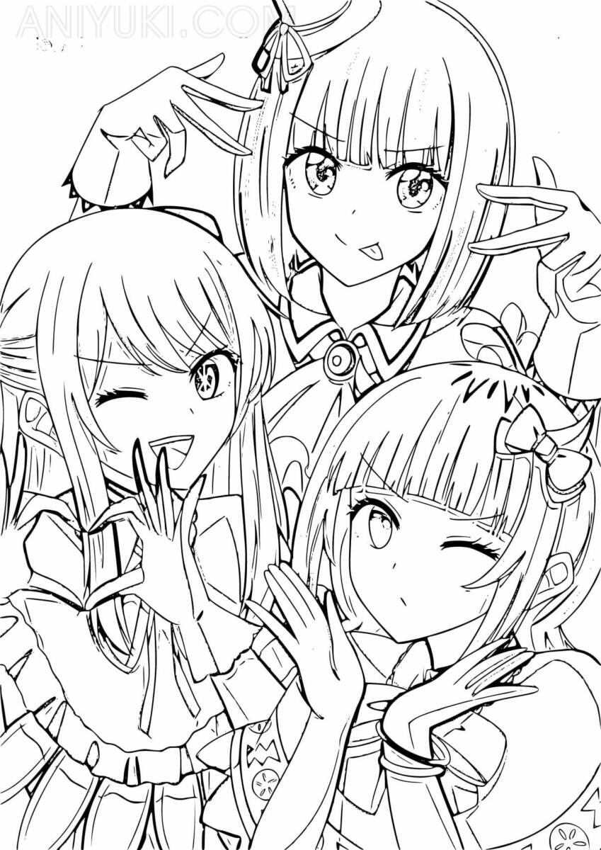 45 Manga Anime Girls Coloring Pages Free Printable 2