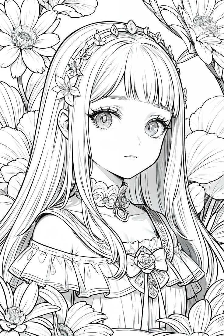 45 Manga Anime Girls Coloring Pages Free Printable 24