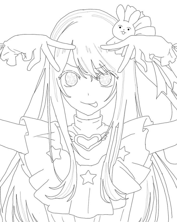 45 Manga Anime Girls Coloring Pages Free Printable 32