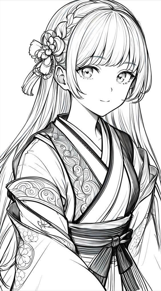 45 Manga Anime Girls Coloring Pages Free Printable 40