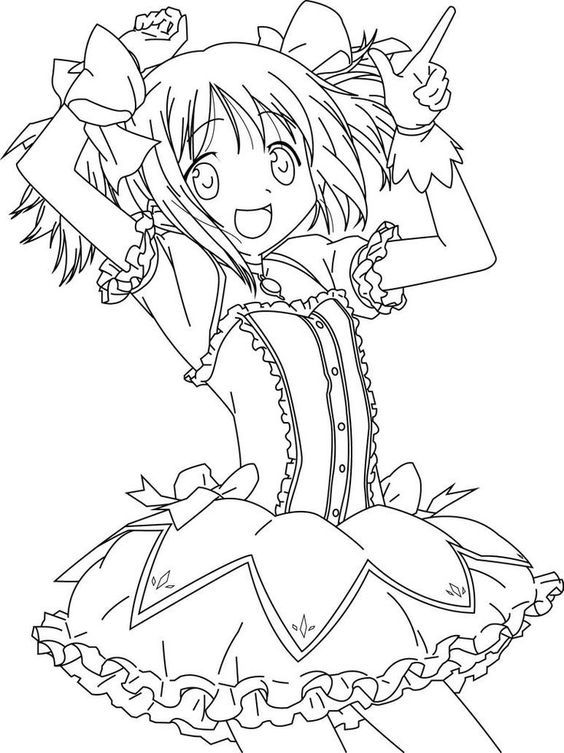 45 Manga Anime Girls Coloring Pages Free Printable 41