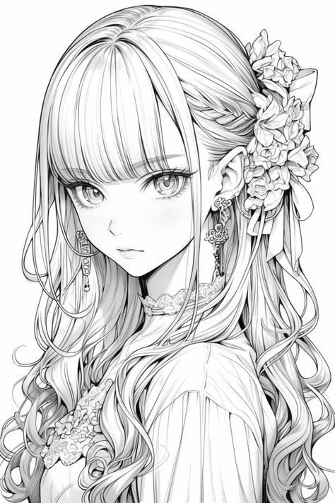 45 Manga Anime Girls Coloring Pages Free Printable 43