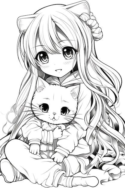 45 Manga Anime Girls Coloring Pages Free Printable 44