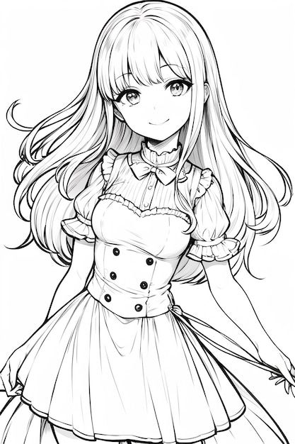 45 Manga Anime Girls Coloring Pages Free Printable 45