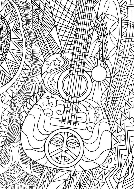 10 Music-Themed Adult Coloring Pages to Soothe Your Soul