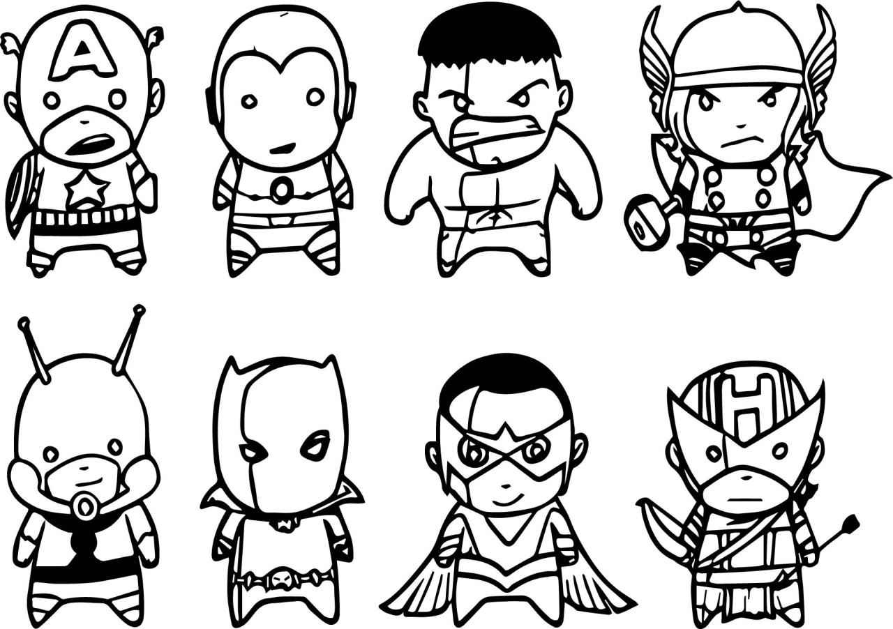 10 Cute Cartoon Avengers Coloring Pages for Kids and Adults