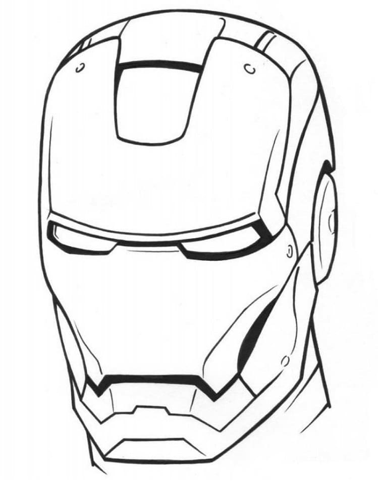 10 Iron Man Mask Coloring Pages for Kids and Adults