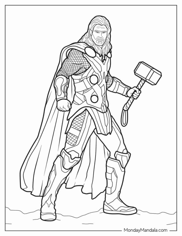 10 Thor Movie Coloring Pages to Unleash Your Inner Asgardian