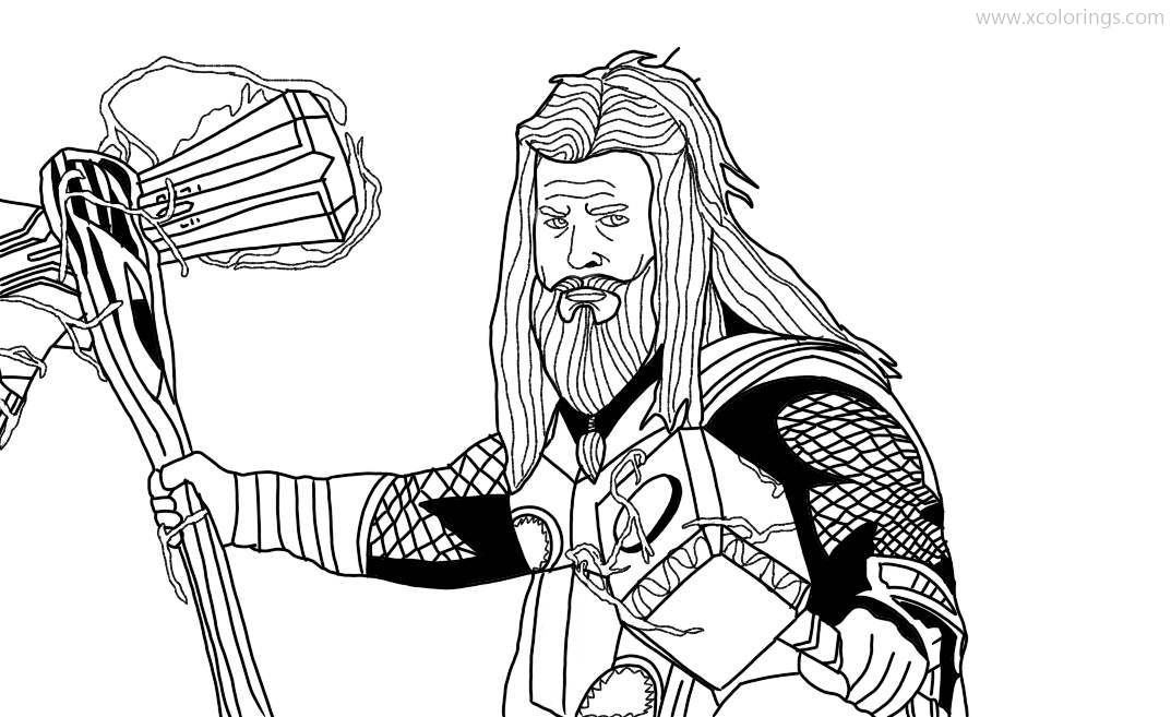 10 Thor Colouring Page Endgame: Unleash Your Creativity with the Mighty God of Thunder